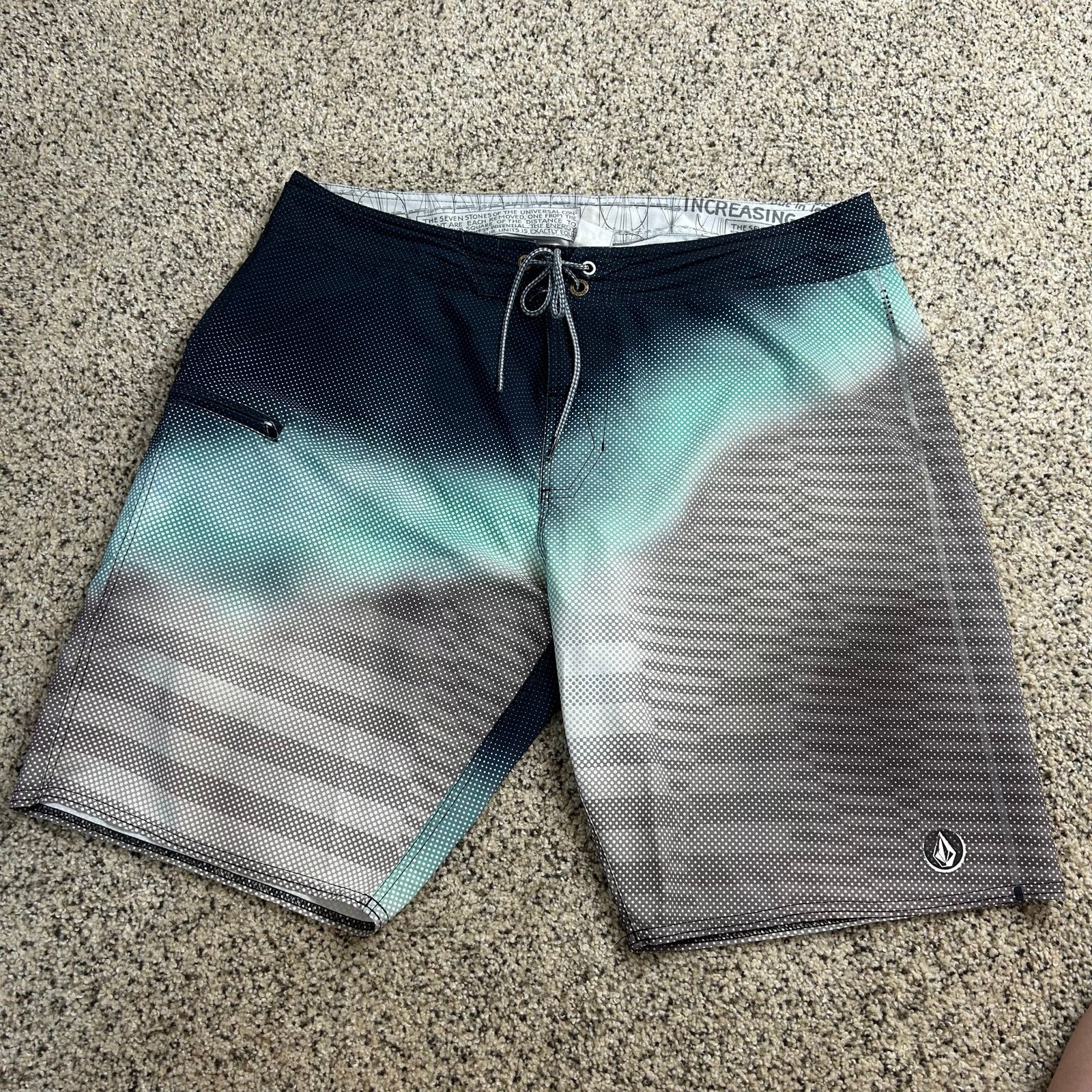 Volcom Board Shorts Gray Blue Size US 34 / EU 50 - 1 Thumbnail