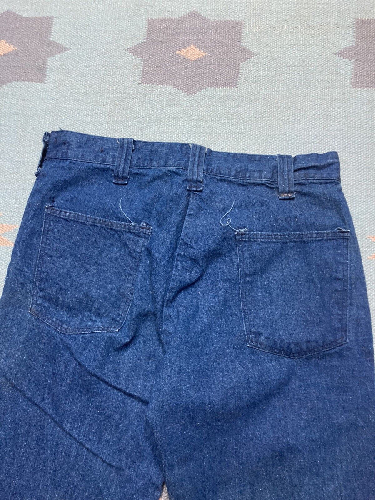 Vintage 70s bell bottom jeans flare Montgomery ward the chain 30x27 Size US 30 / EU 46 - 8 Thumbnail