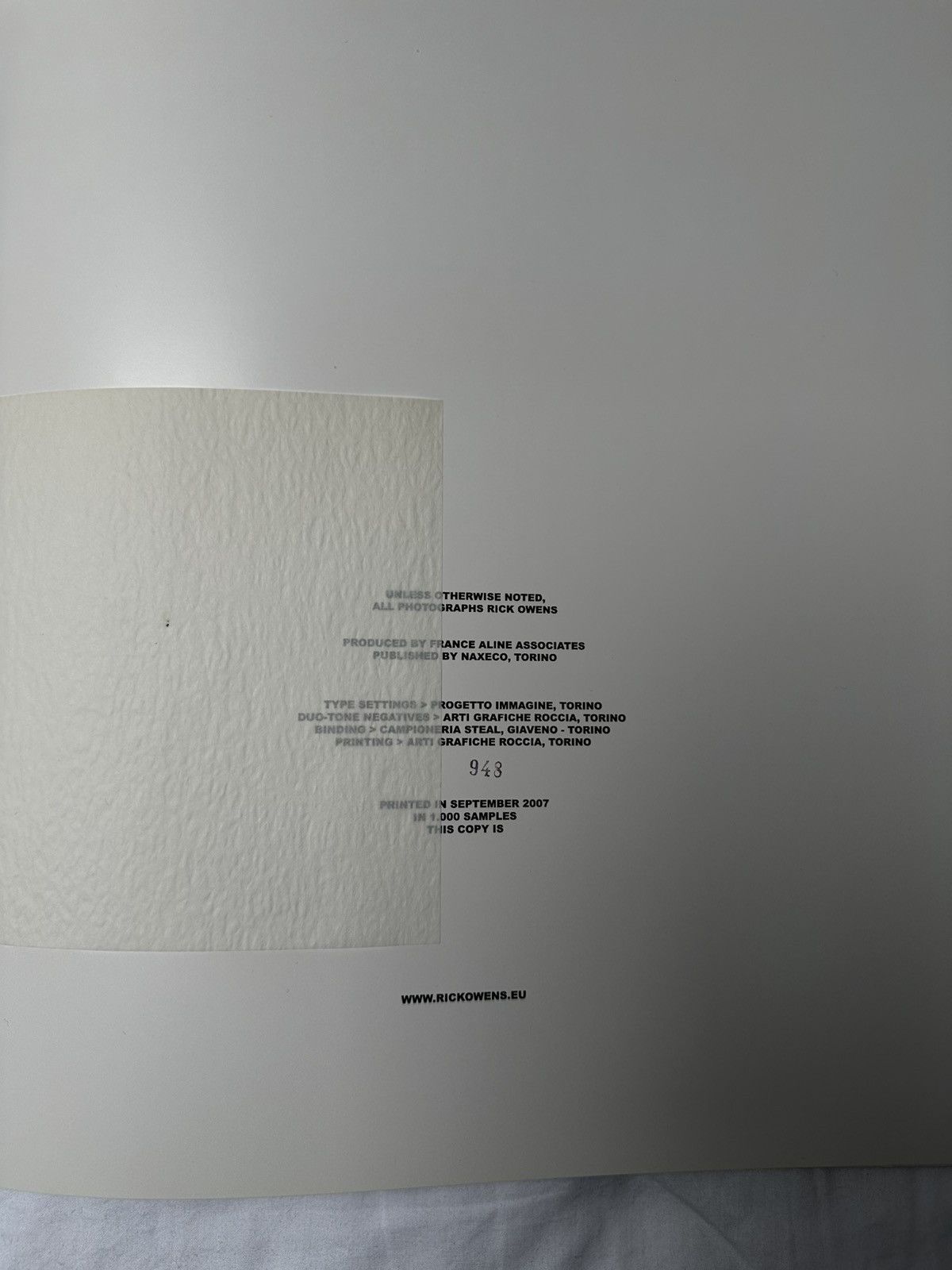 Rick Owens RARE Rick Owens l’ai je bien descendu book 2007 Size ONE SIZE - 10 Thumbnail