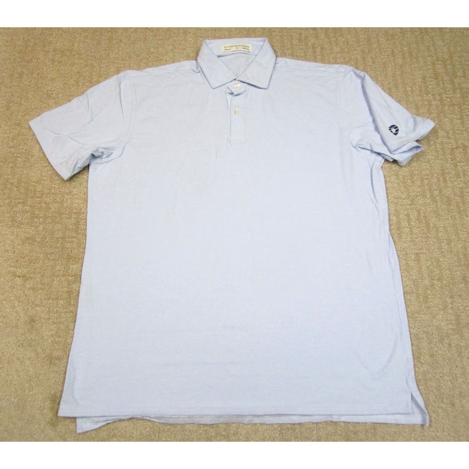 Vintage Holderness & Bourne Polo Shirt Men XL Blue Pinstripes Golf Performance Logo Shirt Size US XL / EU 56 / 4 - 2 Thumbnail