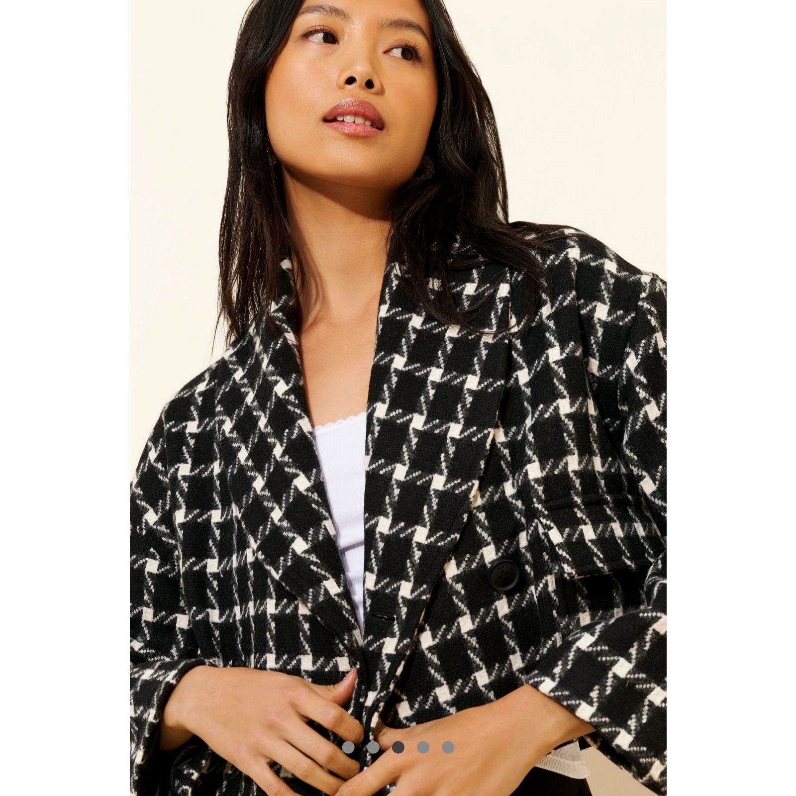 Free People Free People Native Youth Jacquard Check Wool Blend Coat XL Size XL / US 12-14 / IT 48-50 - 4 Thumbnail