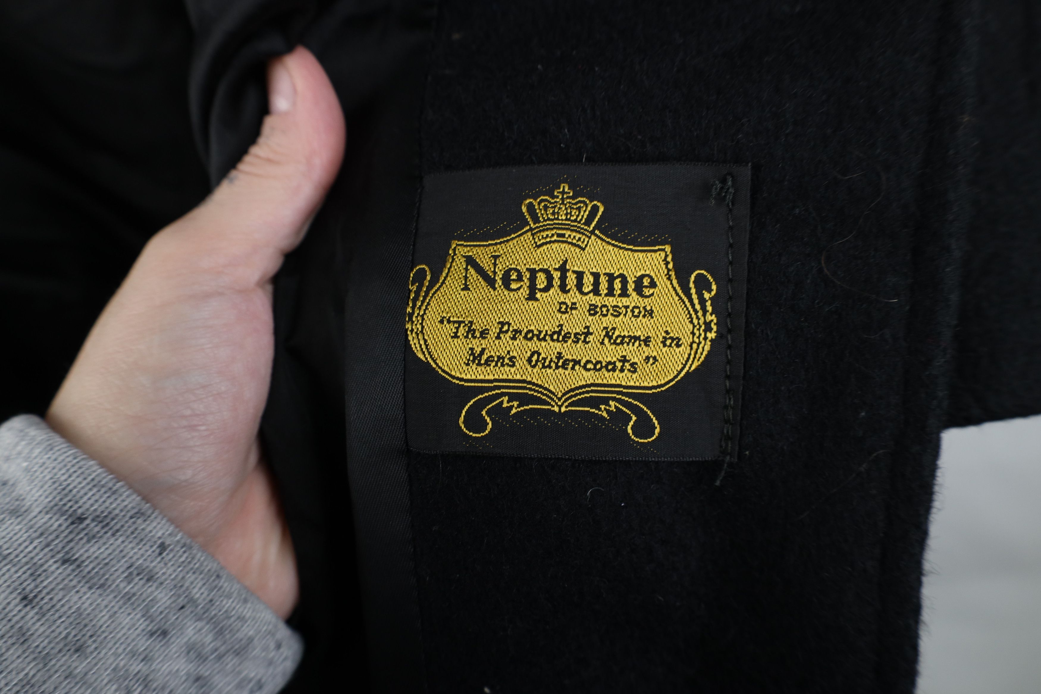Vintage Vintage 50s Rockabilly Full Button Overcoat Jacket Black USA Size US XXL / EU 58 / 5 - 8 Thumbnail