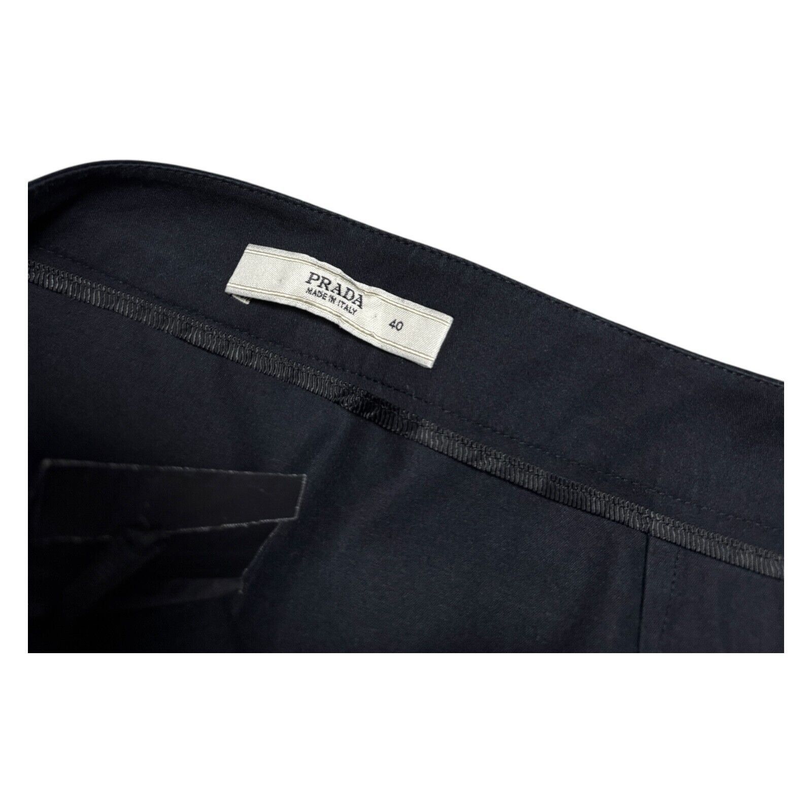 Prada PRADA Vintage Knee-Length Black Luxury Designer Skirt Size 4 Size 27" / US 4 / IT 40 - 3 Thumbnail