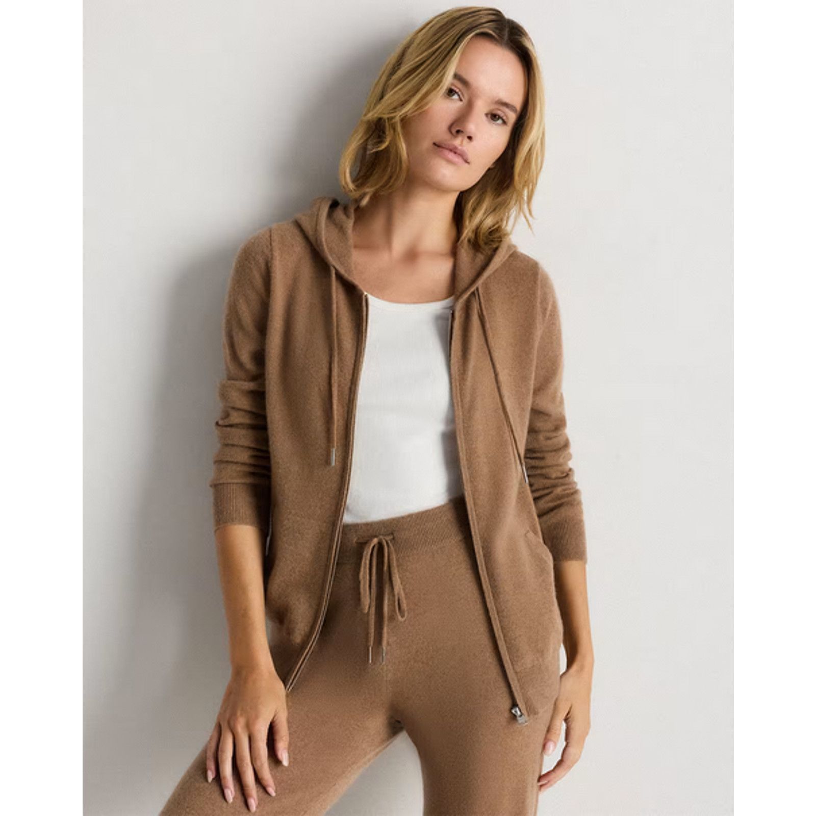 Quince Quince Mongolian Cashmere Full-Zip Hoodie Teak Size XL NWT Size XL / US 12-14 / IT 48-50 - 1 Thumbnail