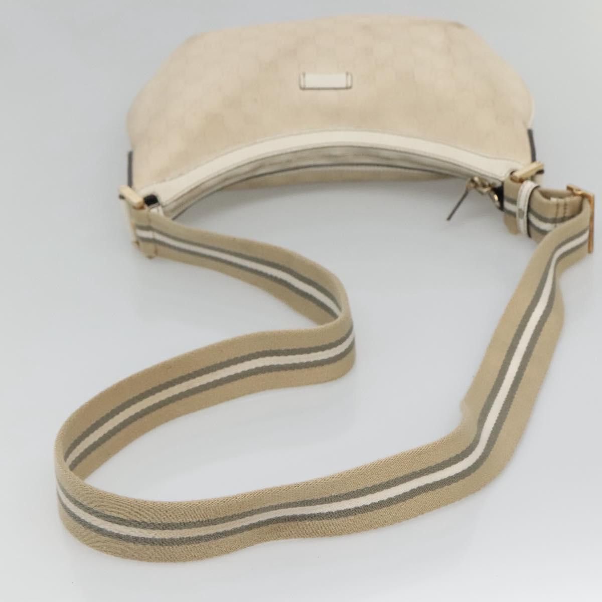 Gucci GUCCI GG Canvas Shoulder Bag White Gold Size ONE SIZE - 7 Thumbnail