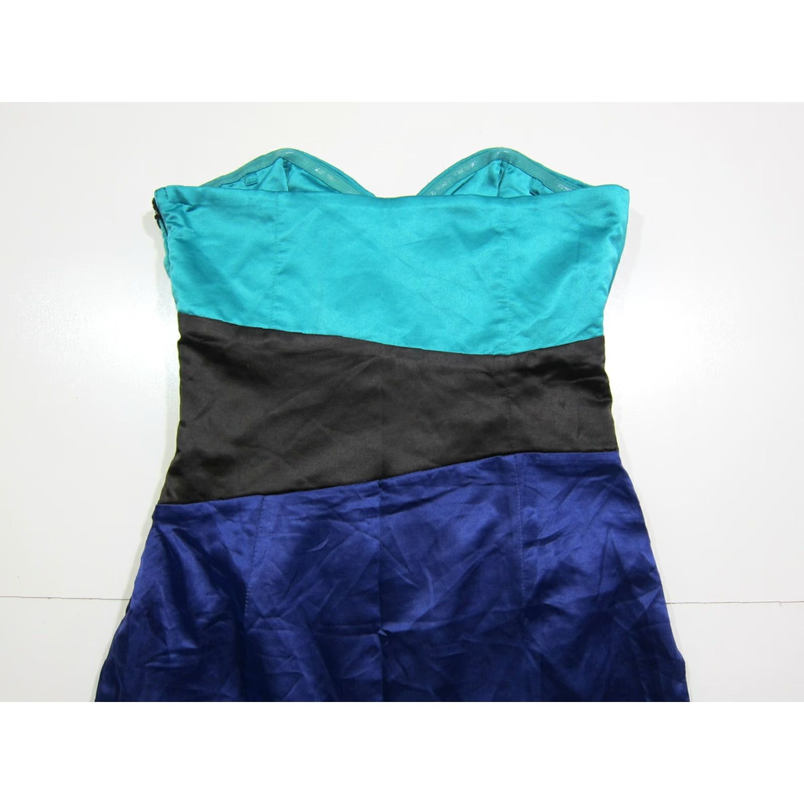 Vintage NWT Lipsy London Green Purple Black Strapless Sweatheart Cocktail Dress Women 6 Size M / US 6-8 / IT 42-44 - 6 Thumbnail