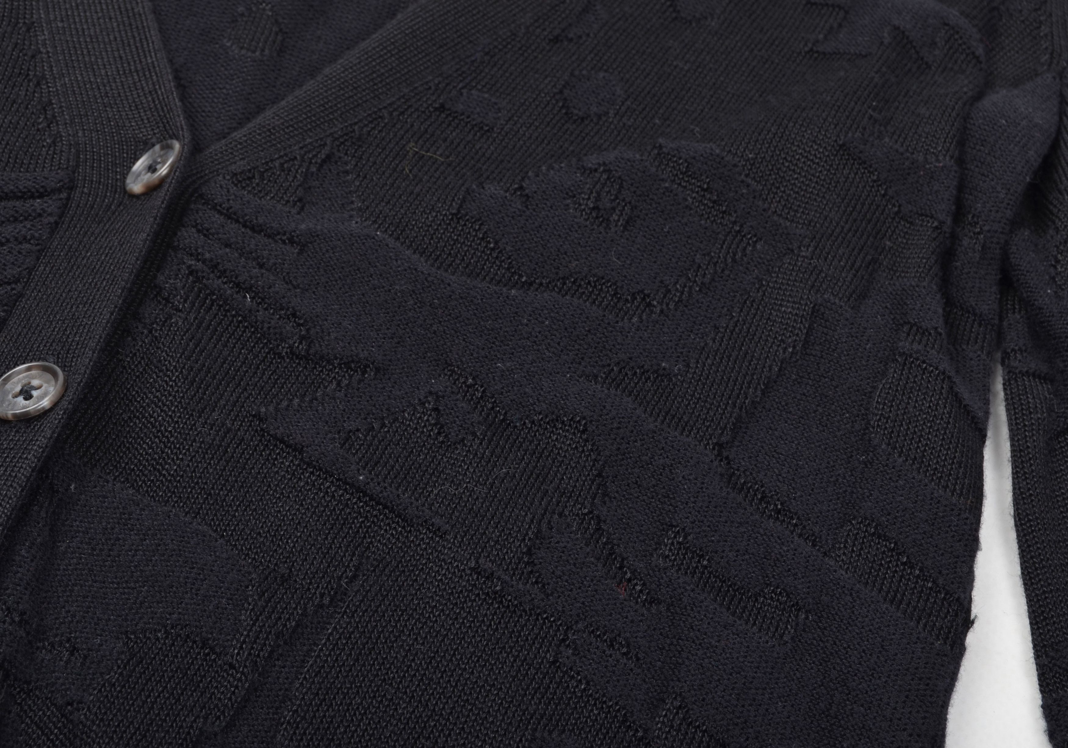 Armani Exchange Armani Exchange Textured Black Cardigan Size S / US 4 / IT 40 - 8 Thumbnail