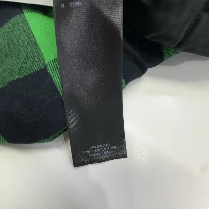 Balenciaga Balenciaga Green Check Long Sleeve Shirt 0079-2507 Size US L / EU 52-54 / 3 - 5 Thumbnail