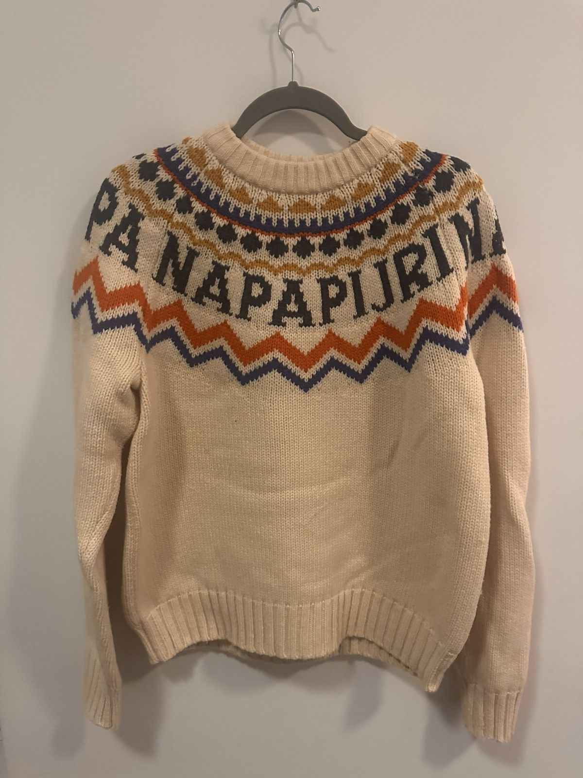 Napapijri NAPAPIJRI Dune Fair Isle Knit In Neutrals Size US S / EU 44-46 / 1 - 1 Thumbnail