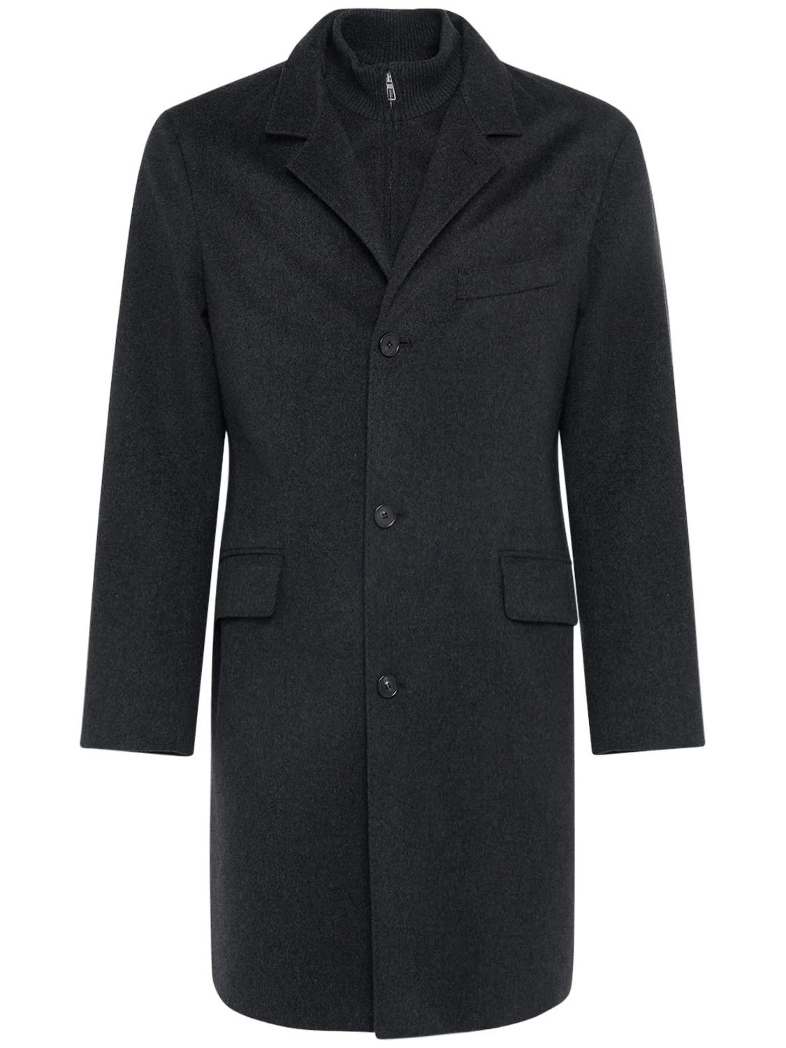 Loro Piana o1w1db10824 Martingala Cashmere Coat in Black Size US S / EU 44-46 / 1 - 1 Thumbnail