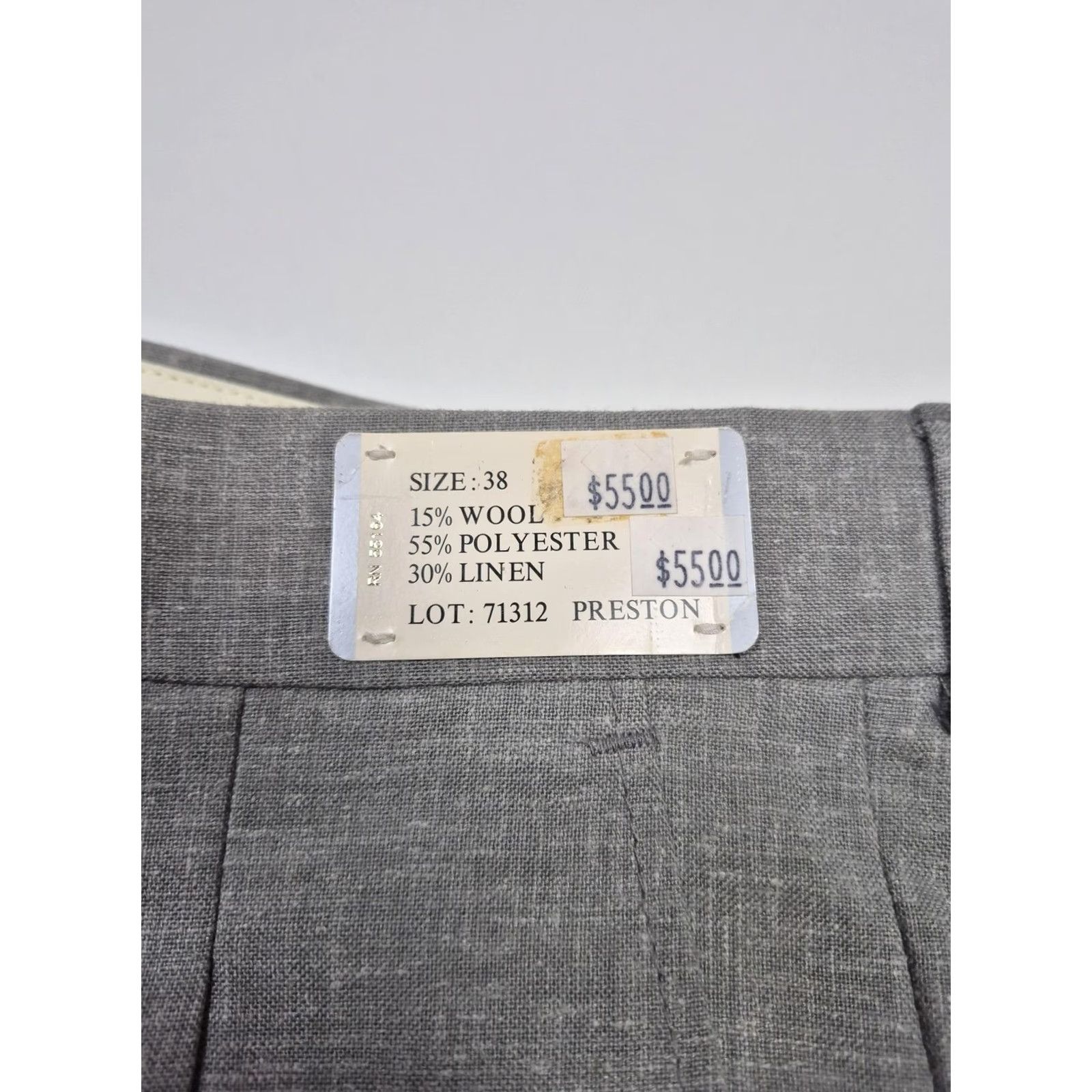 Christopher Kane VINTAGE Christopher Dress Pants Mens 38x36 Gray Wool Linen Pleated Unhemmed FLAW Size US 38 / EU 54 - 3 Thumbnail