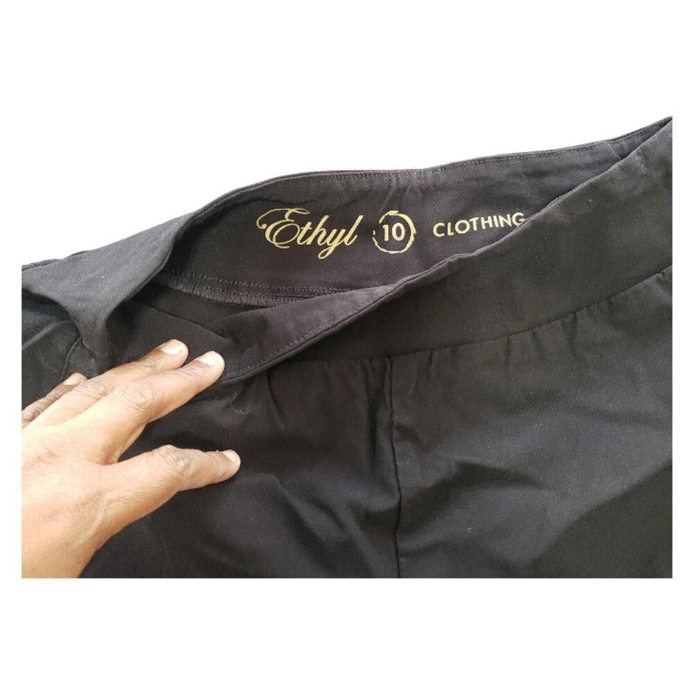 Designer CT1069 Ethyl Black Straight Leg Pant 10 Size 32" / US 10 / IT 46 - 5 Thumbnail