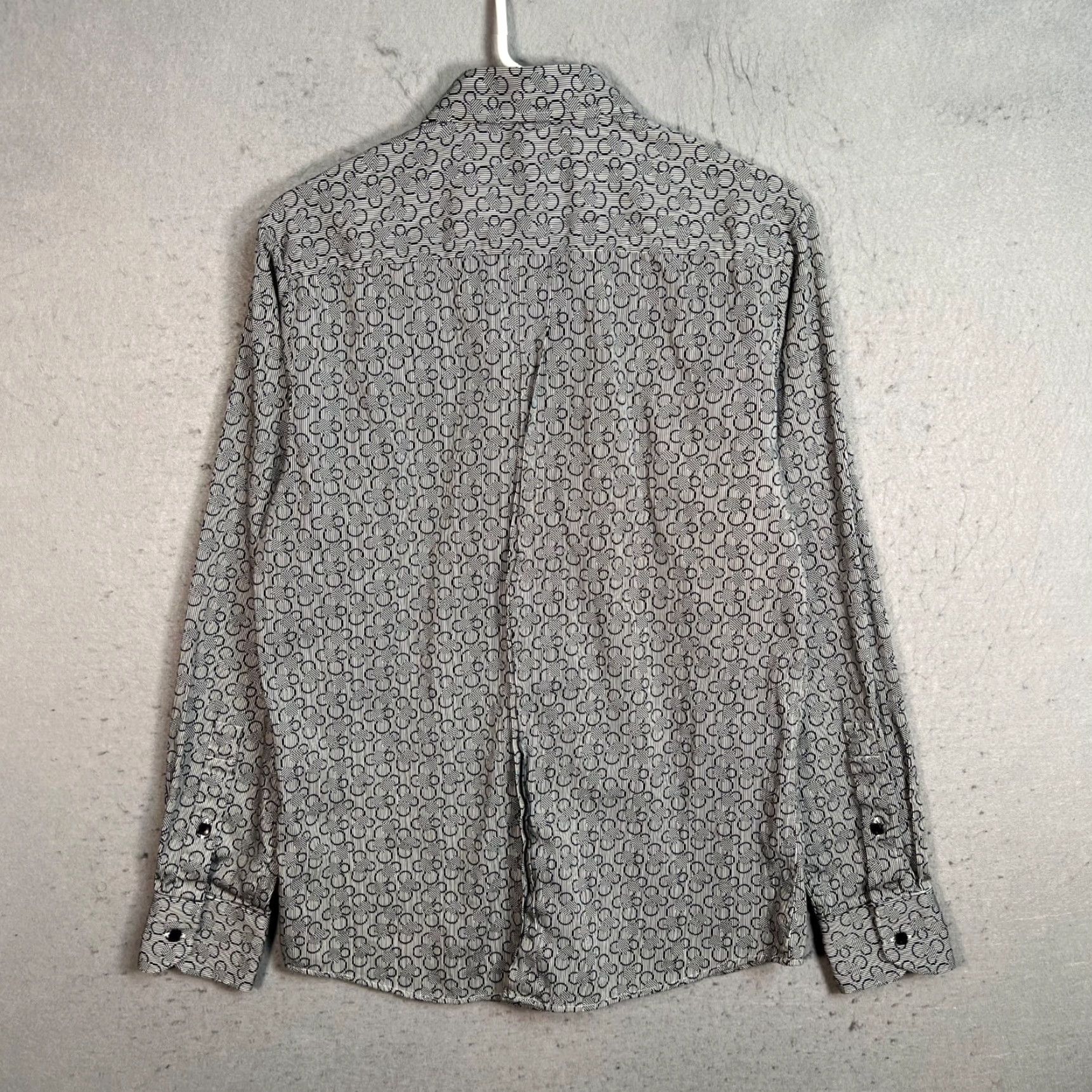 Karl Lagerfeld Karl Lagerfeld Paris Mens Small Button-Up Shirt Black & White Geometric Size US S / EU 44-46 / 1 - 2 Thumbnail