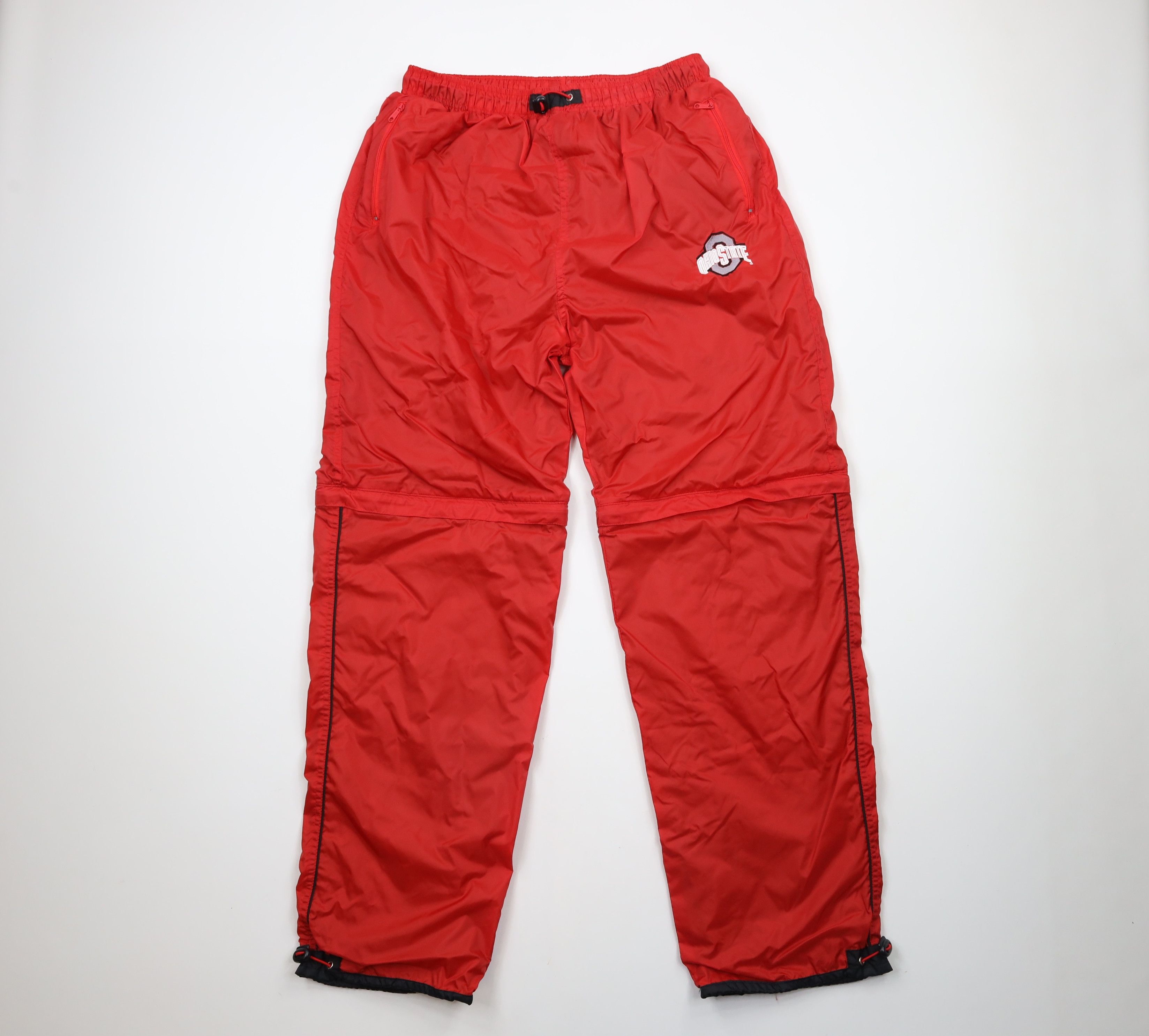 Vintage Vintage 90s University Convertible Wide Leg Pants Shorts Red Size US 38 / EU 54 - 1 Thumbnail