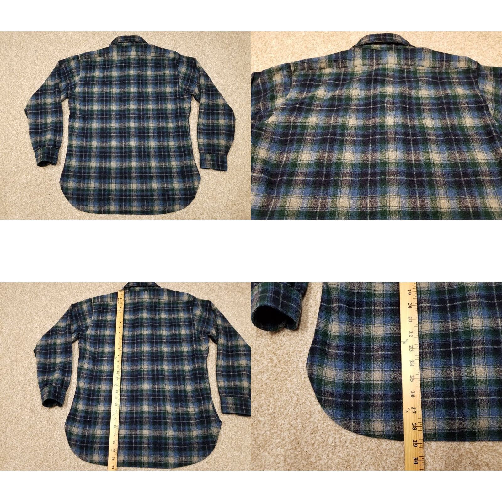 Pendleton VINTAGE Pendleton Wool Shirt Men L Blue Plaid Work Outdoors 100% Pure Virgin Wool Button-Up Shirt Mens Regular Large Blue Plaid 100% Wool Size US L / EU 52-54 / 3 - 8 Thumbnail