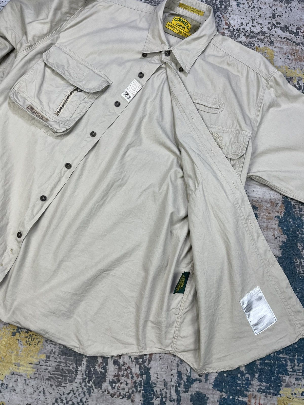 Camel Vtg 90s Camel Trophy Button Down Safari Shirt Size US L / EU 52-54 / 3 - 9 Thumbnail