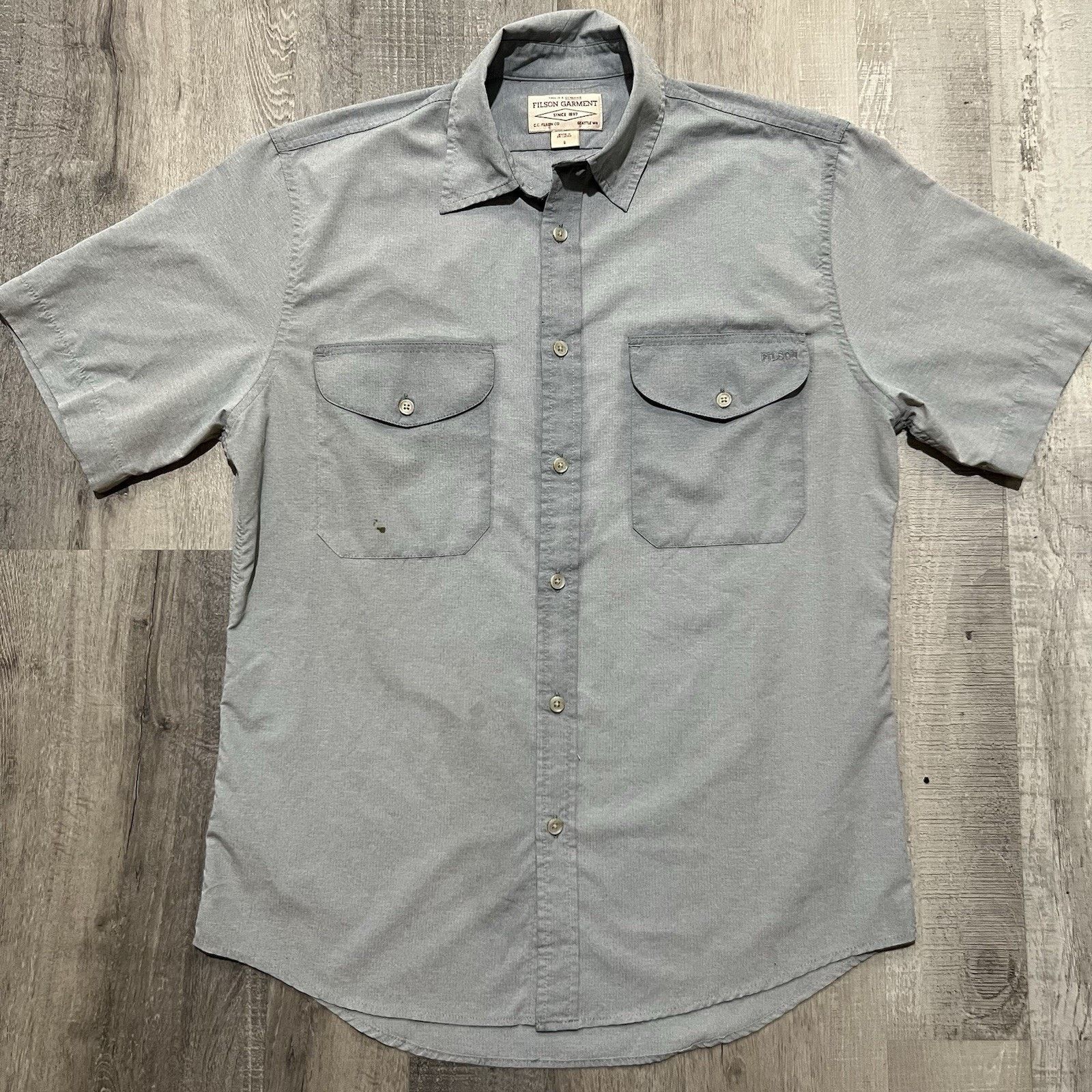 Filson CC Filson Shirt Mens S Light Blue Button Up Safari Blank Size US S / EU 44-46 / 1 - 1 Thumbnail