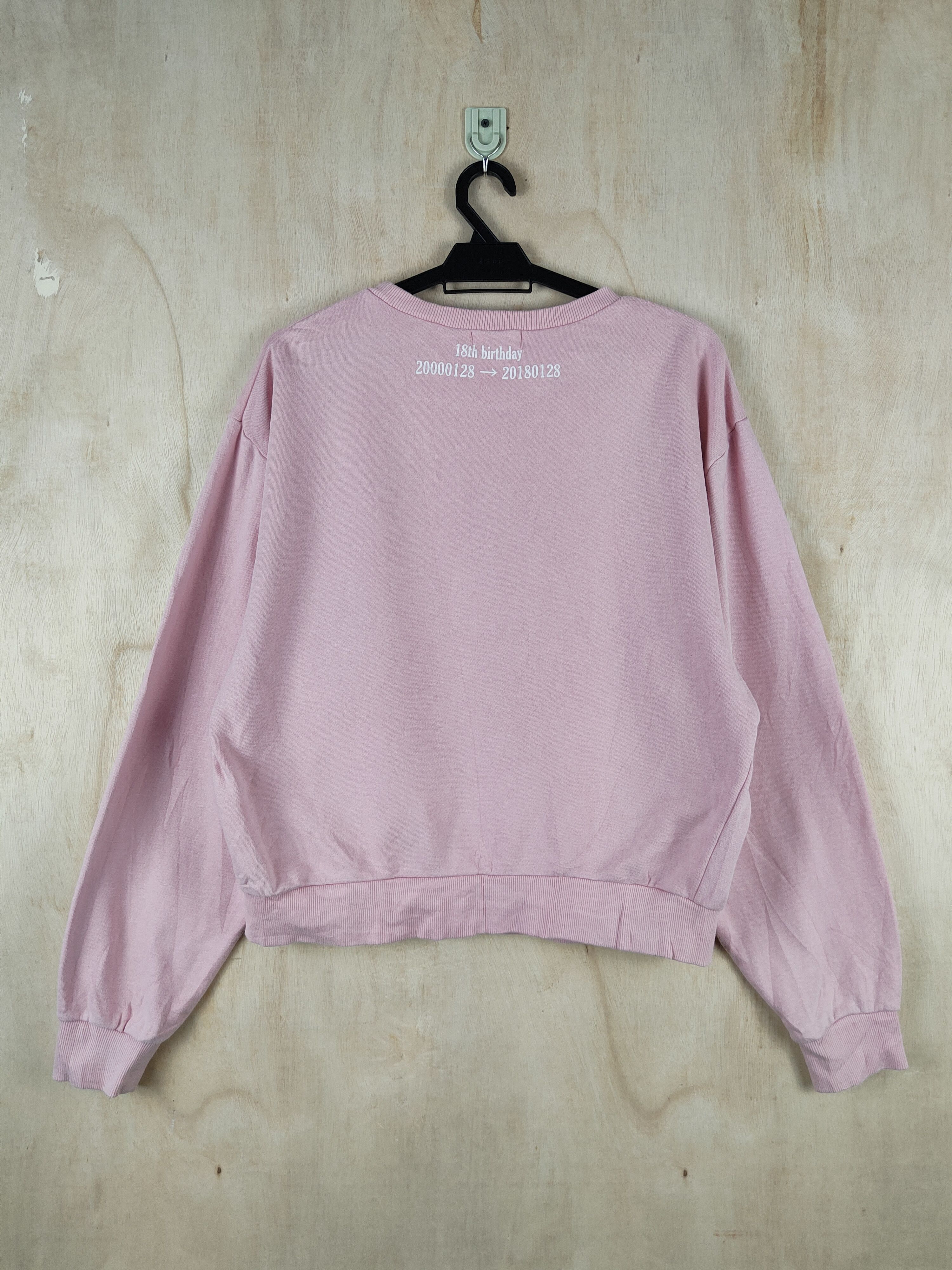 Japanese Brand Mememi Pink vintage Sweatshirts #S2569 Size L / US 10 / IT 46 - 7 Thumbnail