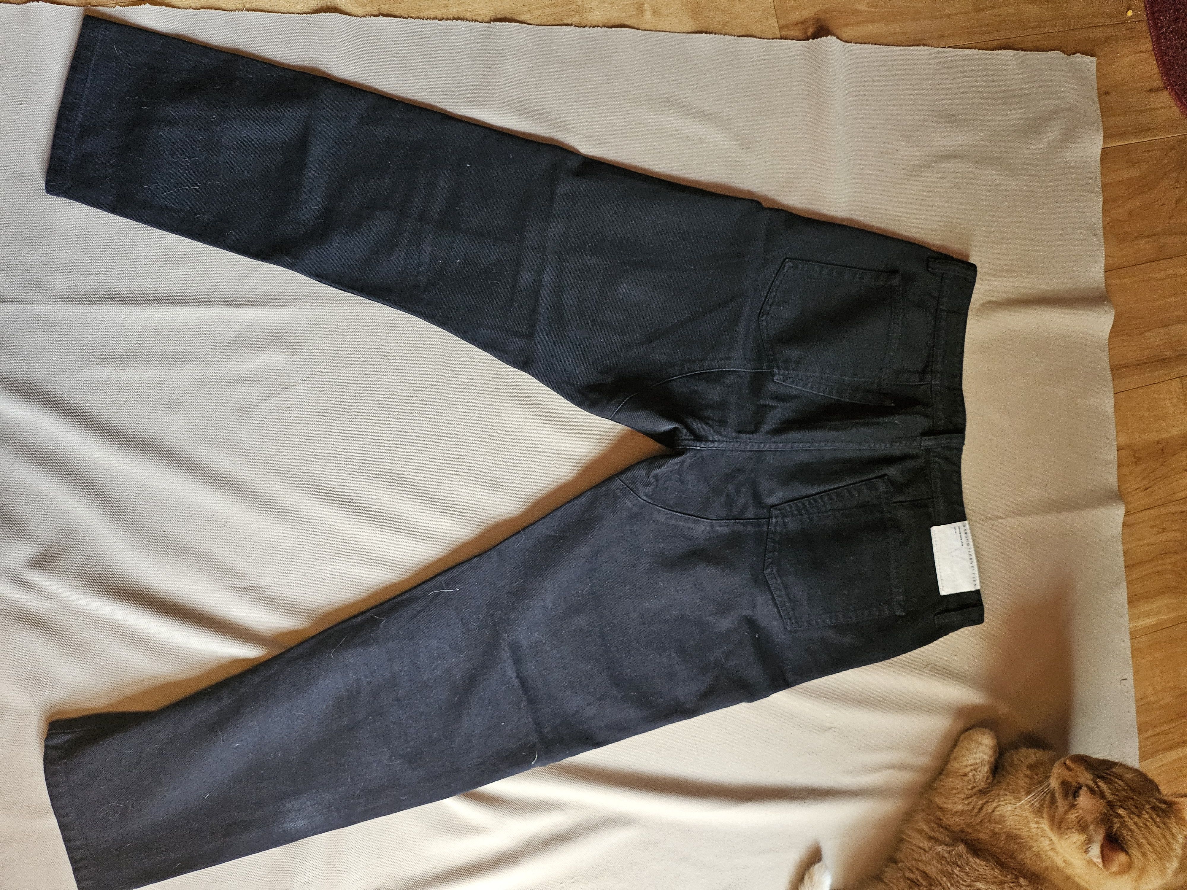 Random Identities Random Identities Black Cropped Pants "I Bless the 60's" Size US 34 / EU 50 - 4 Thumbnail