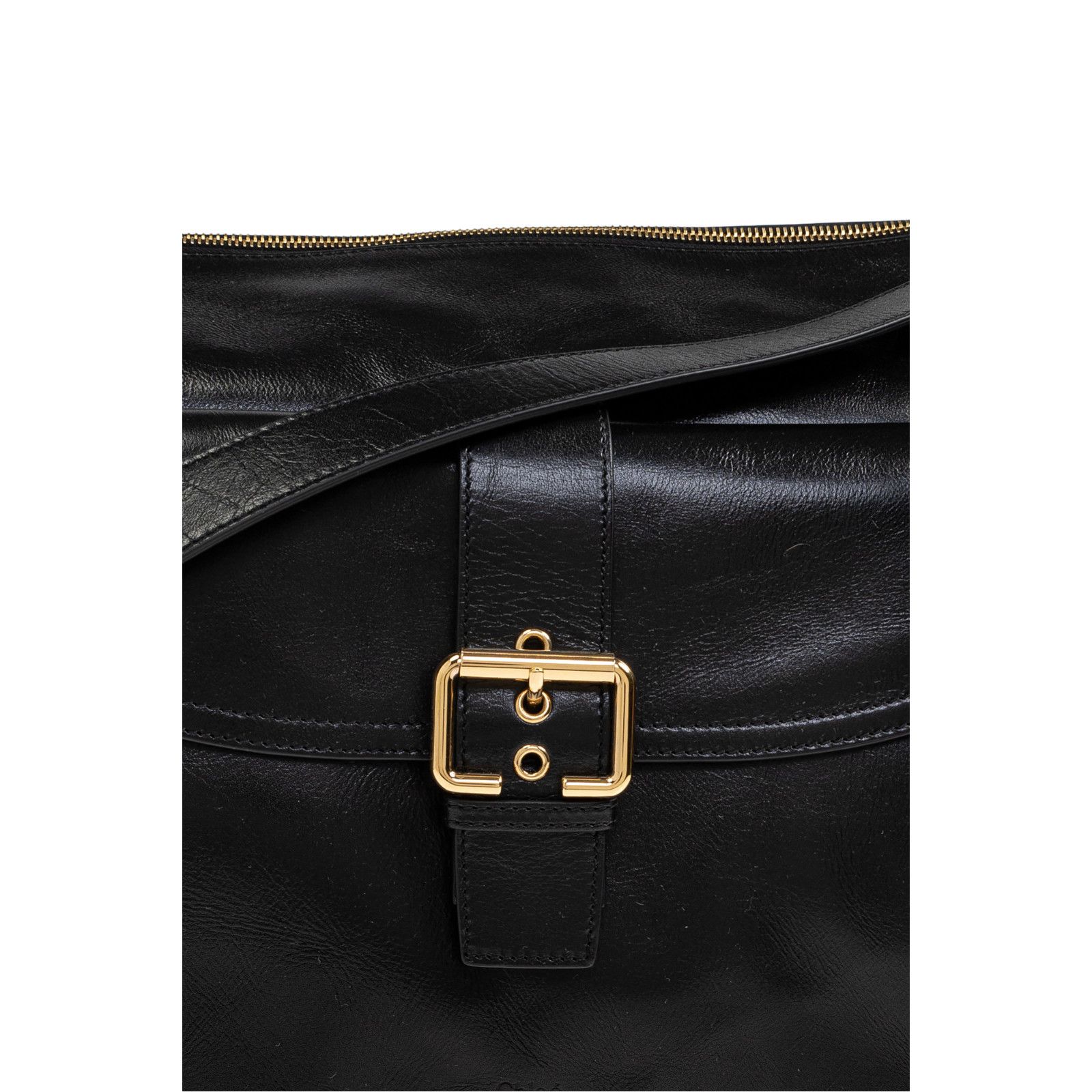 Chloe Chloe Large Camera Black Shiny Leather Shoulder Bag New & Au Size ONE SIZE - 5 Thumbnail
