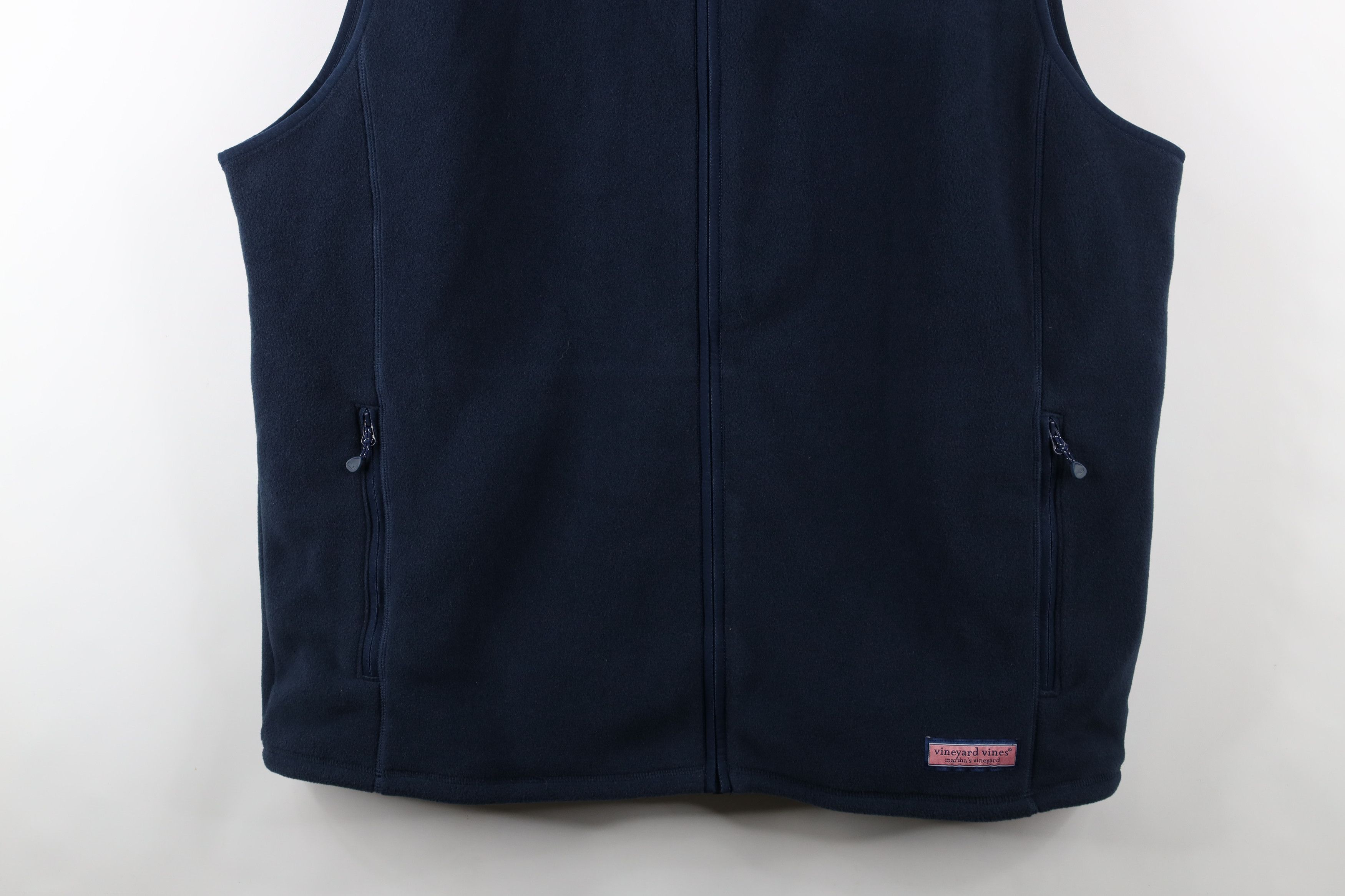 Vineyard Vines × Vintage Vineyard Vines Whale Logo Harbor Fleece Full Zip Vest Jacket Size US XXL / EU 58 / 5 - 3 Thumbnail