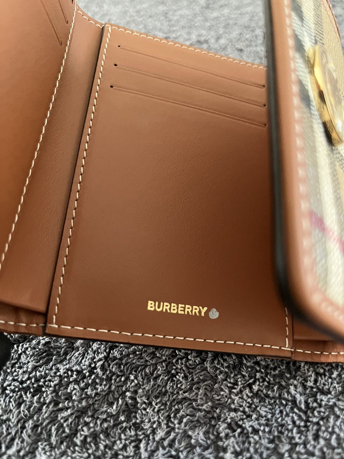 Burberry Burberry Check and Leather Small Folding Wallet Size ONE SIZE - 12 Thumbnail