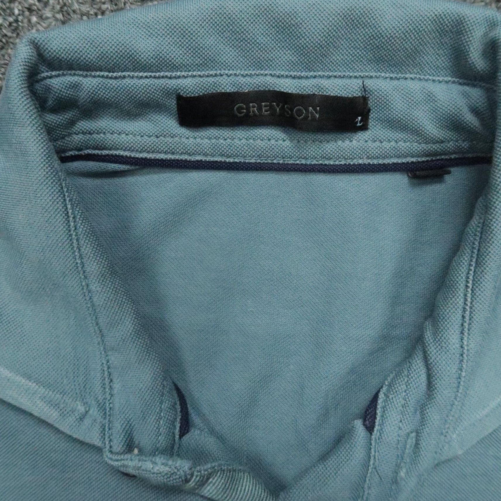 Vintage Greyson Polo Shirt Mens Large Blue Performance Polo Banff National Park Fields Ranch Size US L / EU 52-54 / 3 - 3 Thumbnail