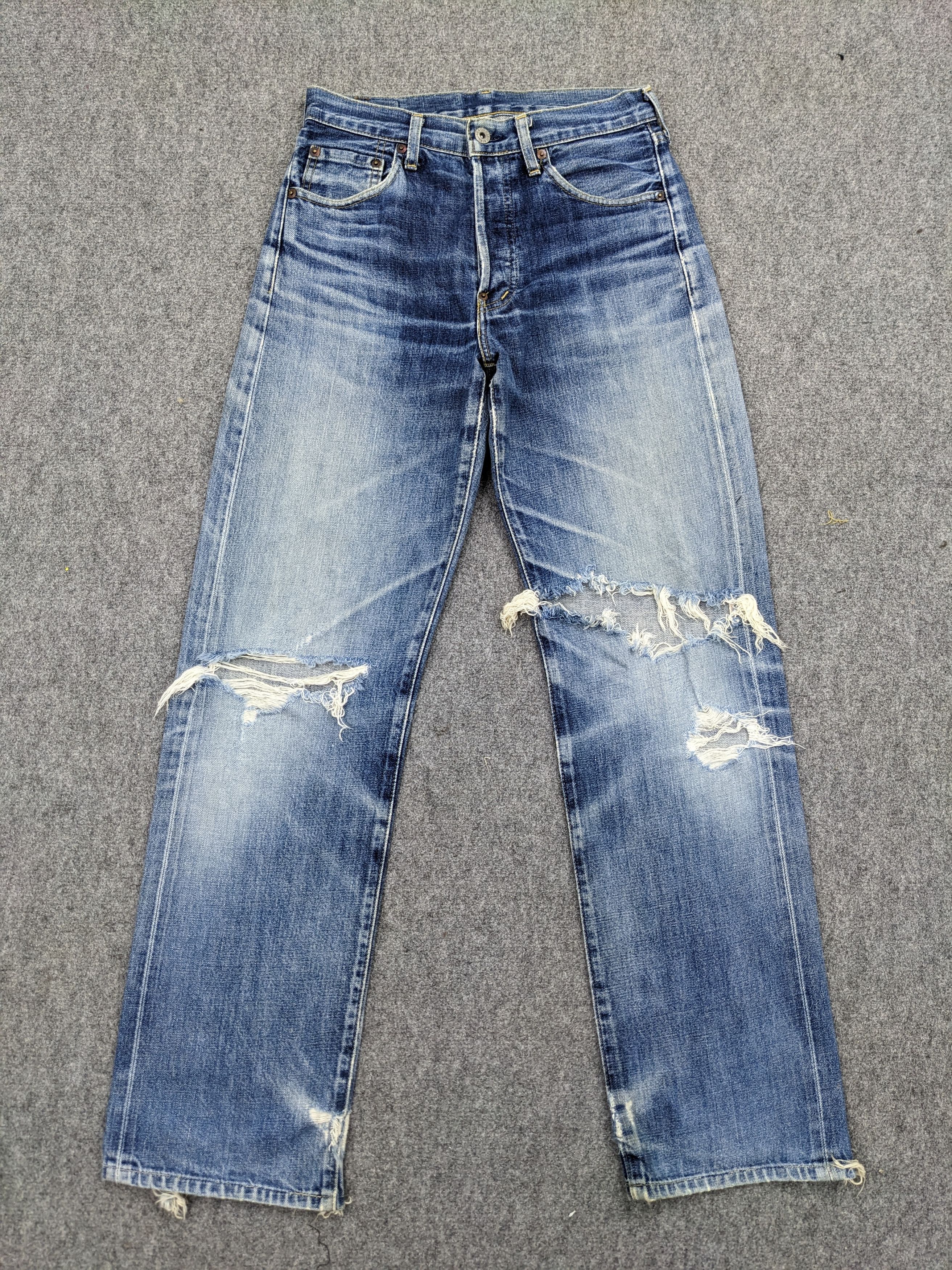 Levi's × Vintage Vintage 90s Levis 702 Selvadge Buckle Back Big E