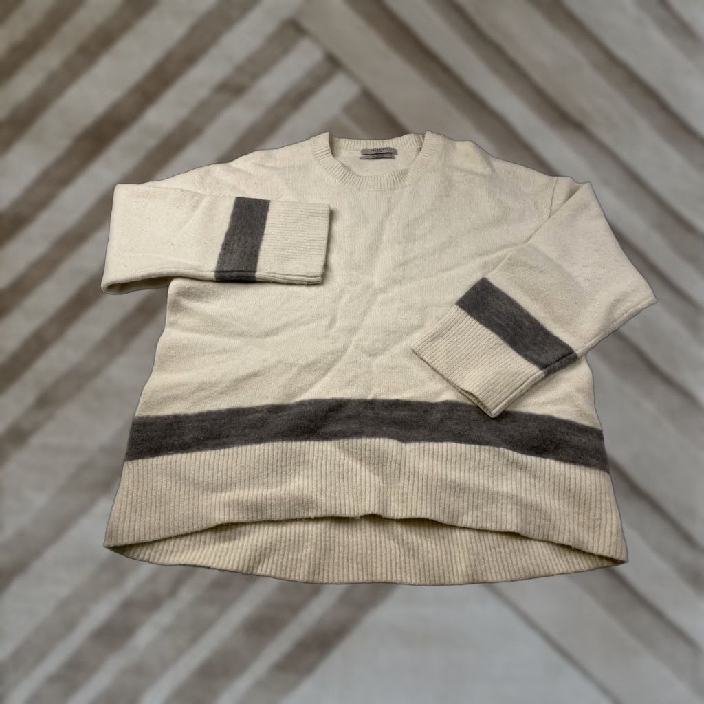 Allsaints AllSaints Womens PUR Crew Neck Merino Wool Pullover Sweater Size L Ivory Size L / US 10 / IT 46 - 1 Thumbnail