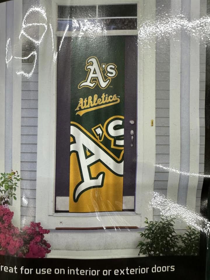 Designer Oakland Athletics A’s MLB Door Banner Size ONE SIZE - 1 Thumbnail