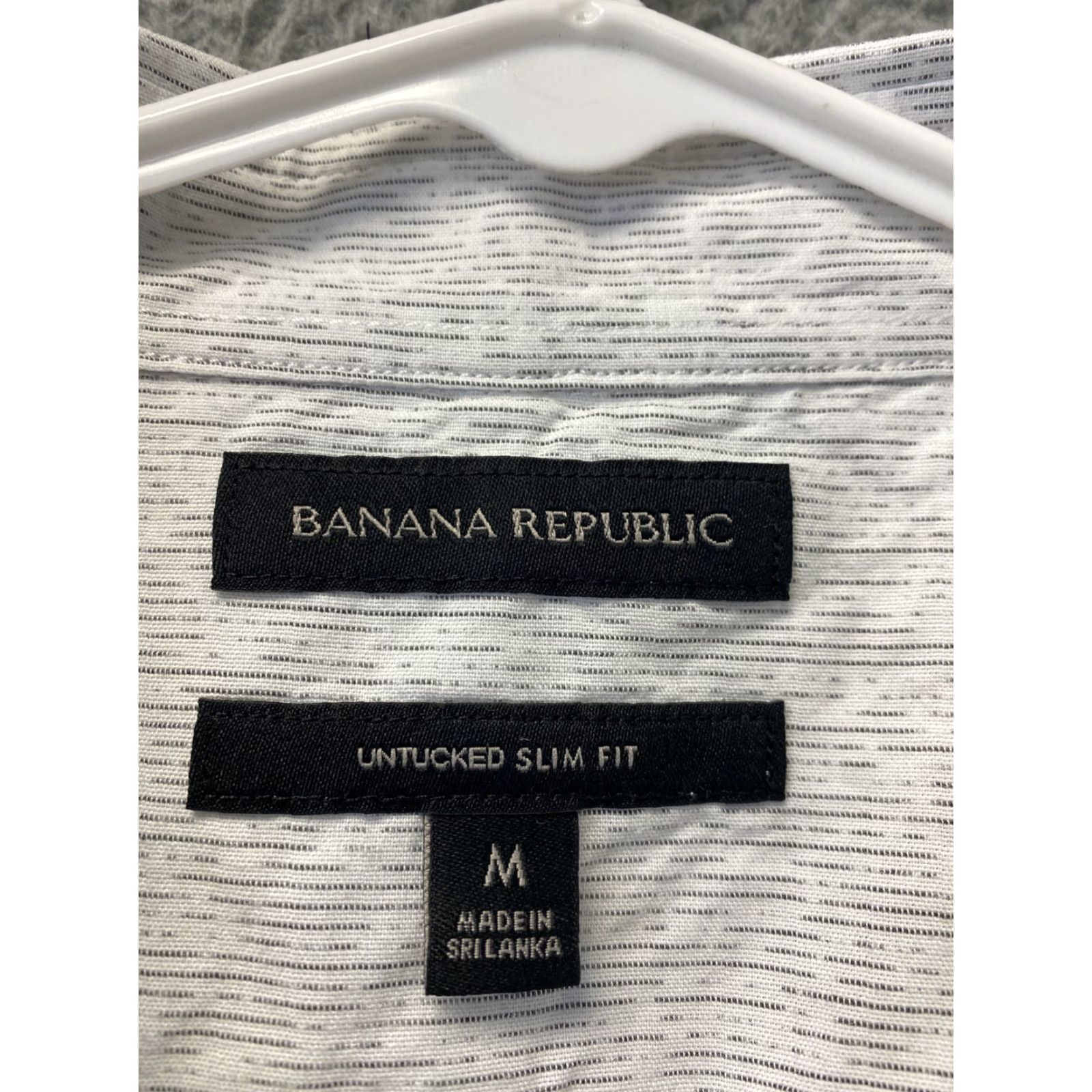 Banana Republic Banana Republic Men's Shirt M Gray Slim Fit Long Sleeve Button-Down Casual Business Size US M / EU 48-50 / 2 - 4 Thumbnail