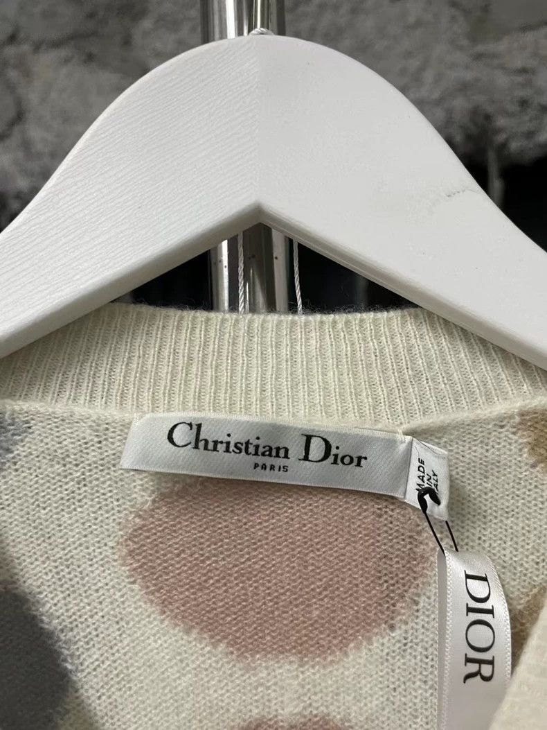 Dior Colorful Polka Dot Cashmere Sweater-2505