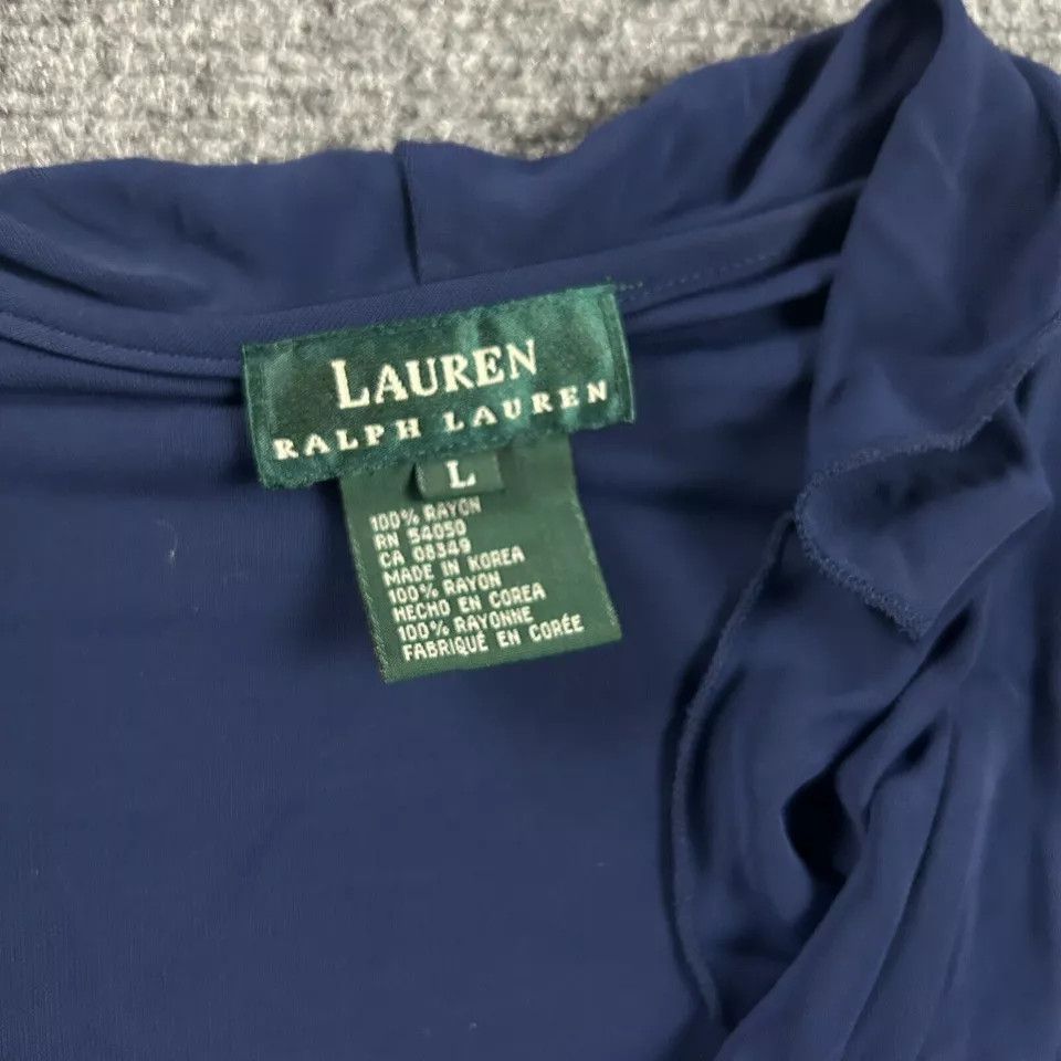 Lauren Ralph Lauren × Vintage Lauren Ralph Lauren Top Womens Large V-Neck Button Up Size L / US 10 / IT 46 - 3 Thumbnail