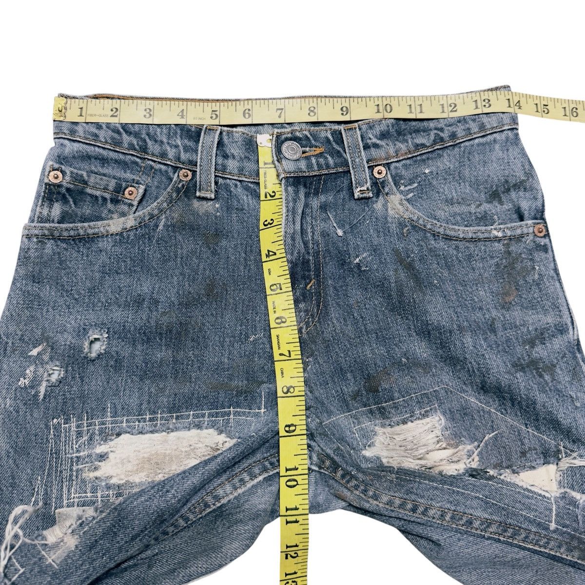 Levi's Vintage Levis 517 Distressed Denim Flare Jeans Hedi Slimane Size US 28 / EU 44 - 8 Thumbnail