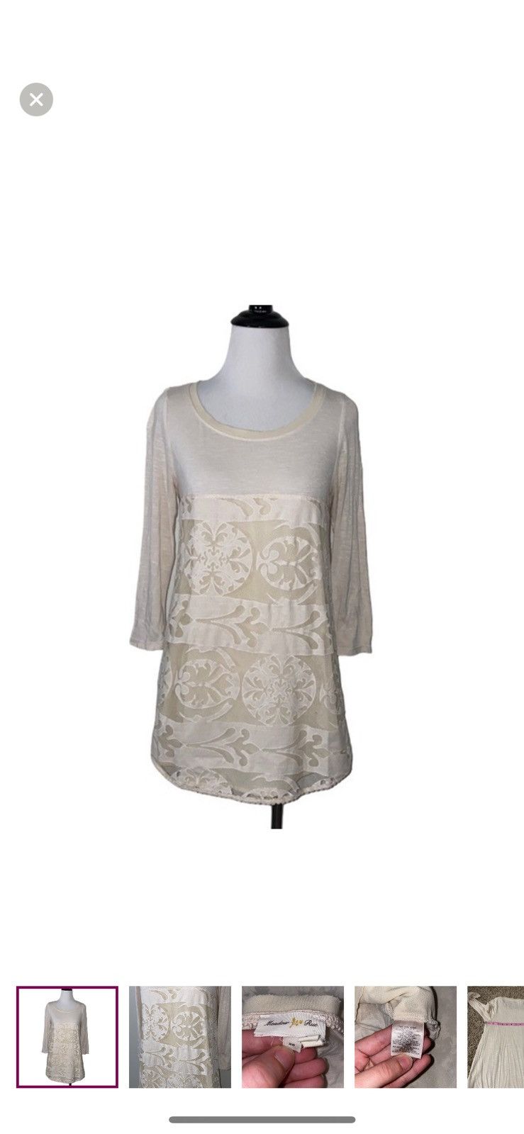 Anthropologie Anthropologie meadow rue XS capriccio lace blouse Size XS / US 0-2 / IT 36-38 - 1 Thumbnail