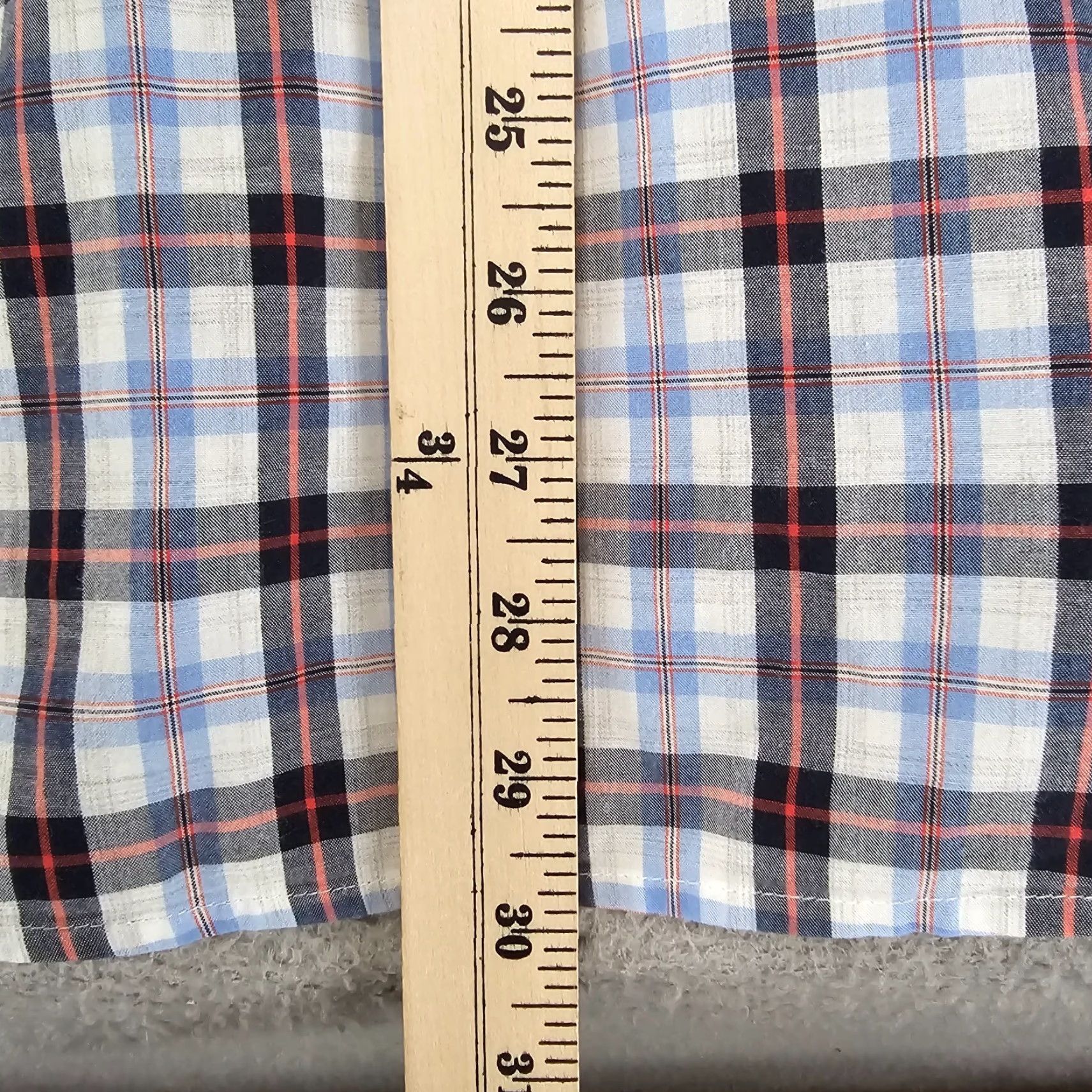 Vintage 7 Diamonds Shirt Mens Large Blue White Check Woven Button Up Long Sleeve Cotton Size US L / EU 52-54 / 3 - 7 Thumbnail