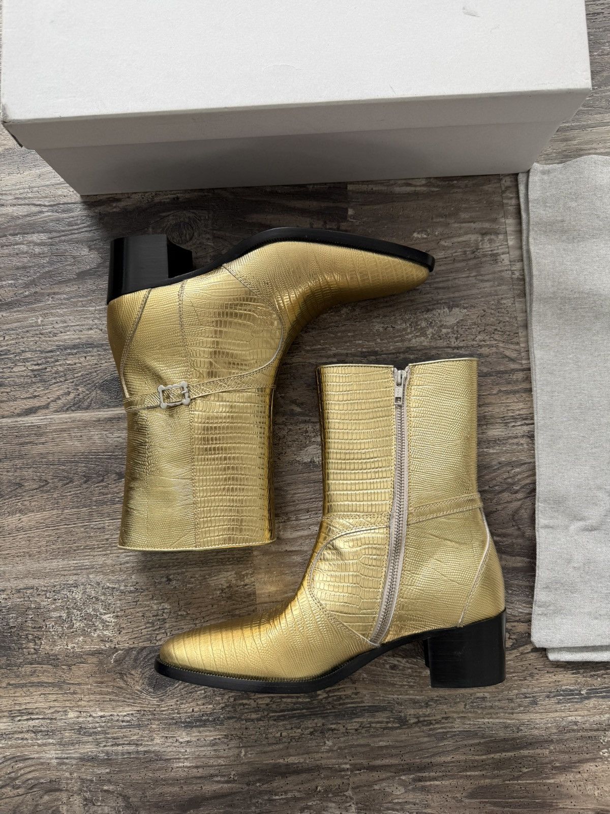 Vivienne Westwood NWD - Vivienne Westwood Gold tone Snake Western Boots Size US 11 / IT 41 - 1 Thumbnail