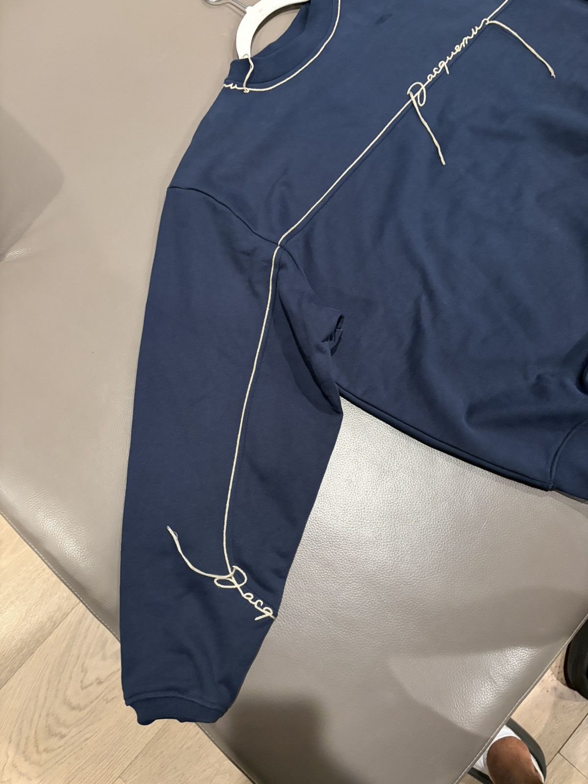 Jacquemus Jacquemus Navy Le Raphia 'Le Sweatshirt Fio' Sweatshirt Size US M / EU 48-50 / 2 - 4 Thumbnail