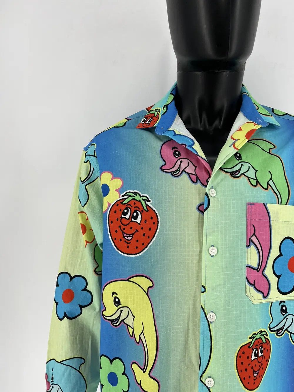 Other ASOS DESIGN Boxy Oversized Ombre Shirt With Dolphin Print Size US S / EU 44-46 / 1 - 2 Thumbnail