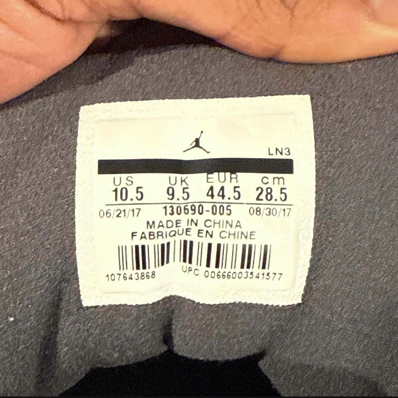 Jordan Brand Air Jordan 12 Retro Dark Grey Size US 10.5 / EU 43-44 - 7 Thumbnail