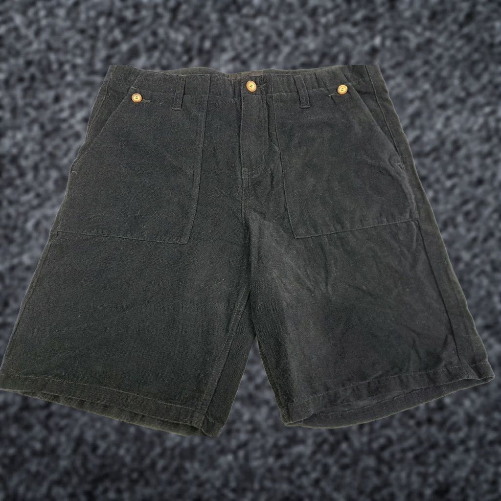 Hurley Hurley Mens Corduroy Black Chino Shorts Pockets Size 32 Regular Inseam 9in Zipper Button Logo Front Casual Beach Summer Spring Fall Chino Mens Size US 32 / EU 48 - 1 Thumbnail
