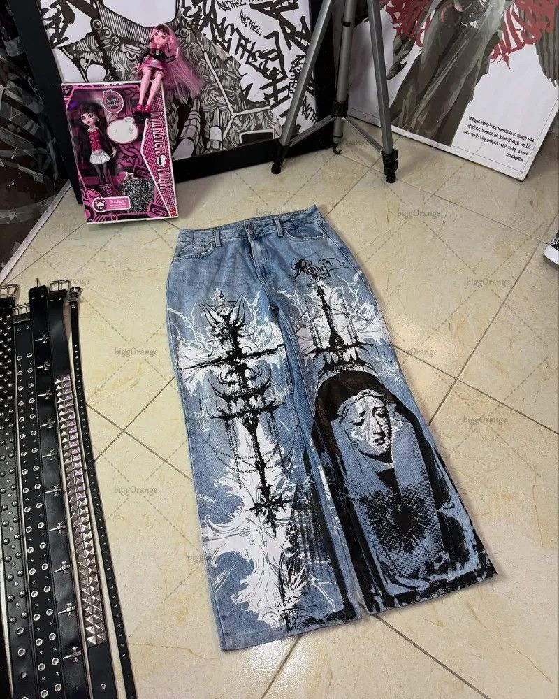 Japanese Brand Y2K Streetwear Jeans Size 32" / US 10 / IT 46 - 1 Thumbnail