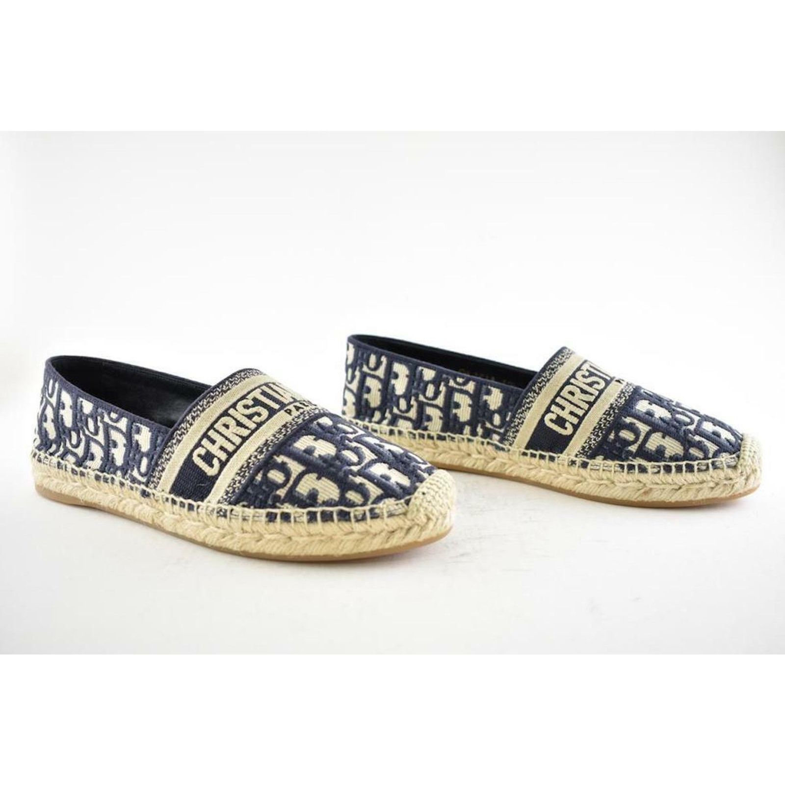 Dior Granville Oblique CD Logo Embroidered Espadrille Flat 36 Size US 6 / IT 36 - 4 Thumbnail