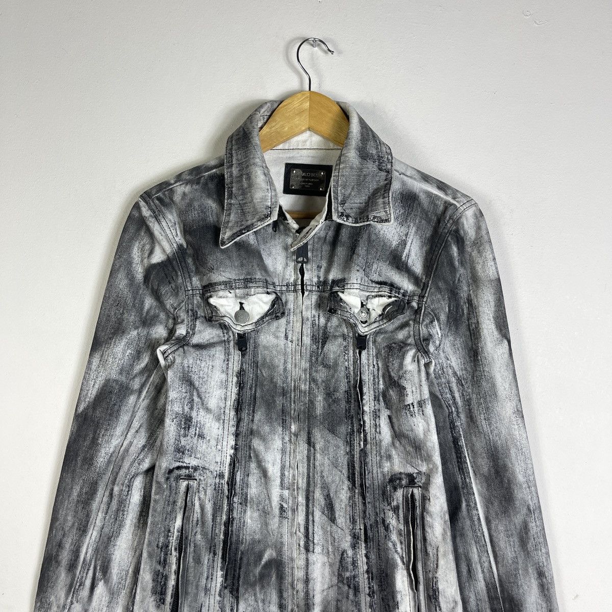 BUFFALO BOBS Buffalo Bobs Clawmark Scratch Acid Wash Denim Trucker Jacket Size US M / EU 48-50 / 2 - 6 Thumbnail