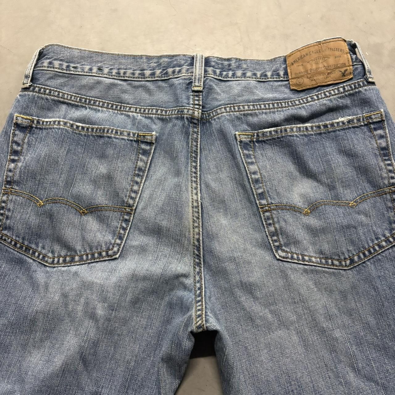 Vintage Crazy Vintage Y2K/2000s Baggy American Eagle Streetwear Workwear Style Medium Blue Wash Denim Jeans! Size US 34 / EU 50 - 5 Thumbnail