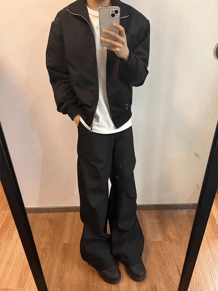 Japanese Brand Heavy duty pleated design micro flare casual baggy pants Size US 32 / EU 48 - 1 Thumbnail