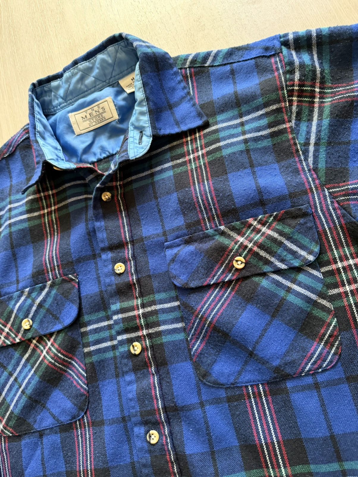 Vintage 2 Vintage 70s Sears The Mens Store Flannel Wool Blend Sz M Size US M / EU 48-50 / 2 - 7 Thumbnail
