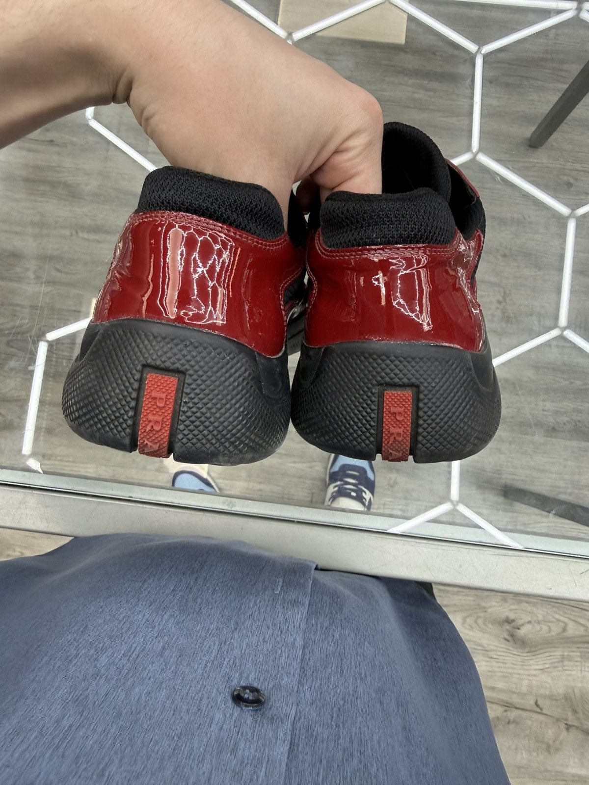 Prada Prada Cup Sneakers - Black/Red Size US 8 / EU 41 - 5 Thumbnail