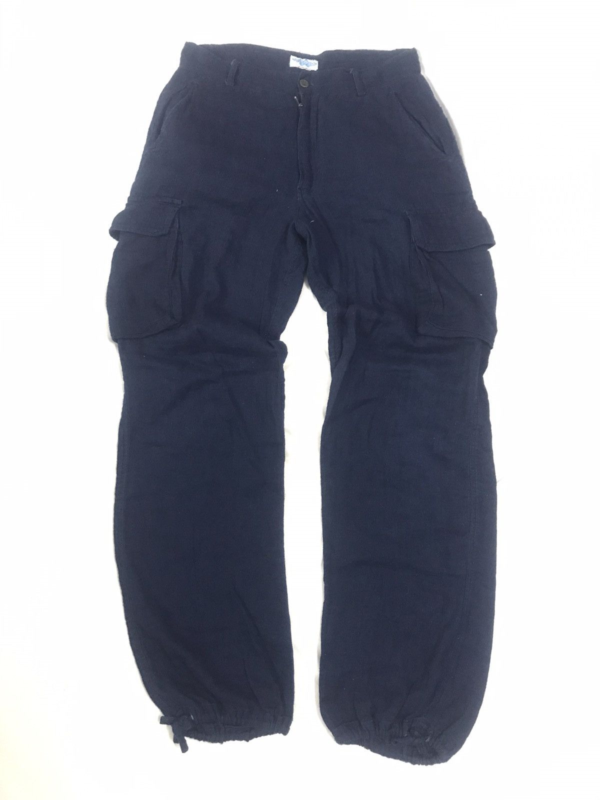 Indigo × Japanese Brand GAIJIN MADE - INDIGO DYED SOFT COTTON CARGO PANTS Size US 29 - 1 Thumbnail