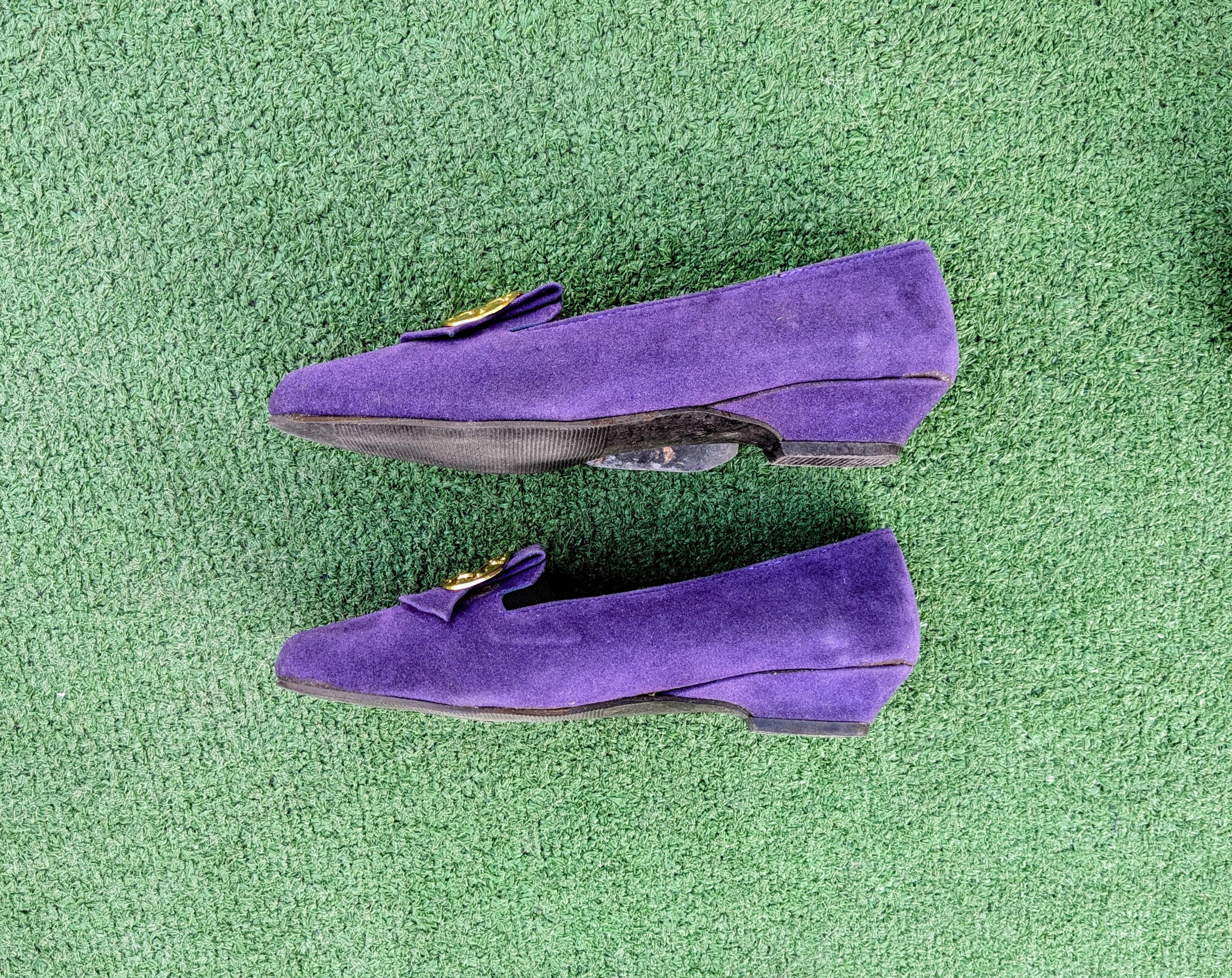 Vintage Genga Vintage Japanese 1970s Velvet Retro Slip-On Flat Shoes Size US 6.5 / IT 36.5 - 8 Thumbnail